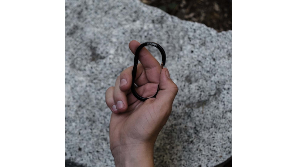 Barebones Wiregate Carabiner, Medium, 2 Pack, Black, STC-619