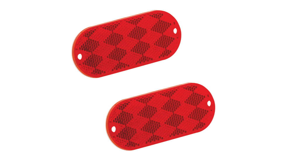 Bargman Oblong Adhesive Reflector 3-1/4in x 1-1/2, Red, 71-78-010