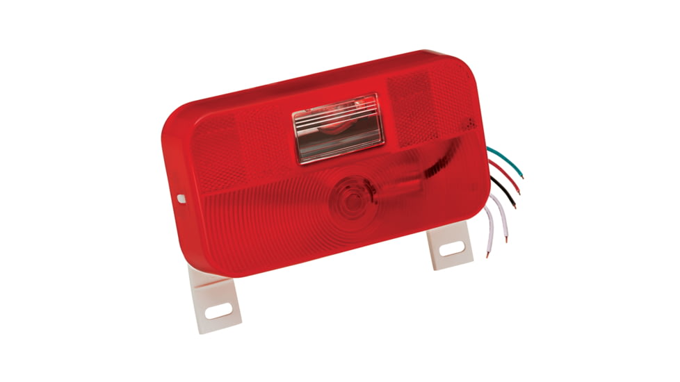 Bargman Surface-Mount Taillight #92 With Backup And License Bracket, Red, 34-92-004