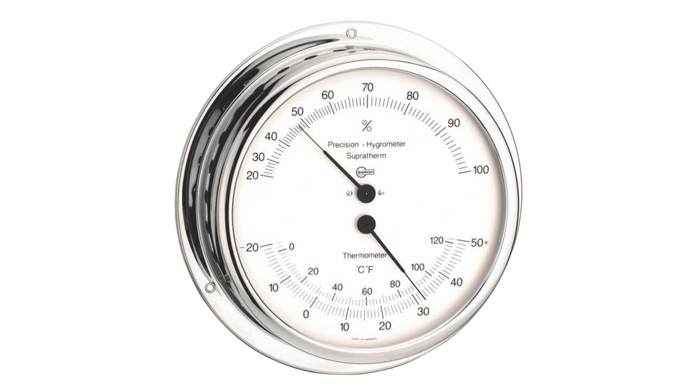 BARIGO Hygro-/Thermometer - Chromed Brass 73097