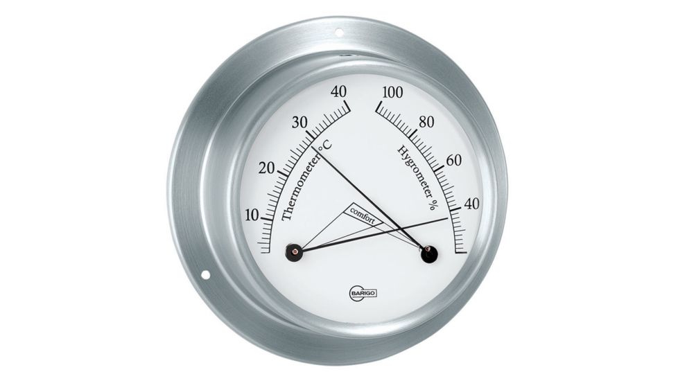 BARIGO Sky Series Ship's Comfortmeter - Brushed Stainless Steel Housing - 3.3" Dial 74561