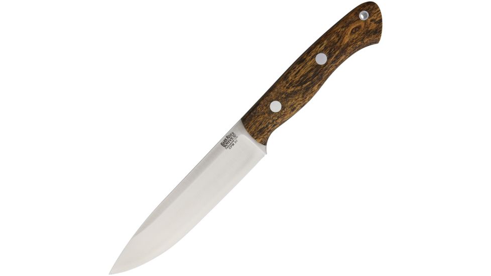 Bark River Aurora II Bocote Fixed Blade Knife, 5.5in, Stainless Steel, Standard Edge, Satin, Bocote Wood Handle BA06225WB