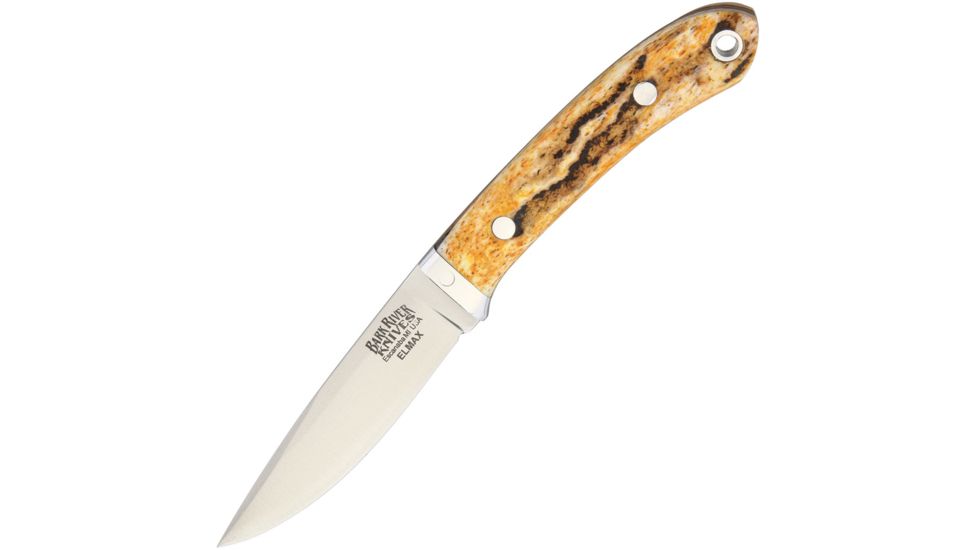Bark River Blackwater Elmax Antique Stag Fixed Blade Knife, 3in, Standard Edge, Satin, Antique Stag Bone Handle BA07045BAS