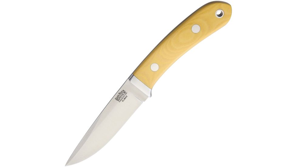 Bark River Blackwater II Antique Ivory Fixed Blade Knife, 4.25in, Standard Edge, Satin, Antique Ivory, Micarta Handle BA07145MAI