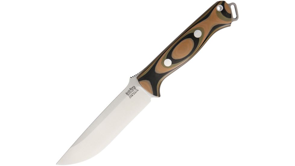 Bark River Bravo 1.25 Mil Spec Camo Fixed Blade Knife, 5in, S35VN Steel, Standard Edge, Satin, Camo, Micarta Handle BA07135GMSC