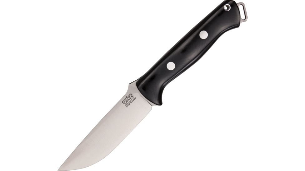 Bark River Bravo 1 Fixed Blade Knife,S35VN Stainless Blade,Black Canvas Micarta Handle BA07131MBC