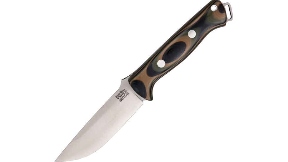 Bark River Bravo 1 Fixed Blade Knife,S35VN Stainless Blade,Military Spec Camo G10 Handle BA07131GMSC