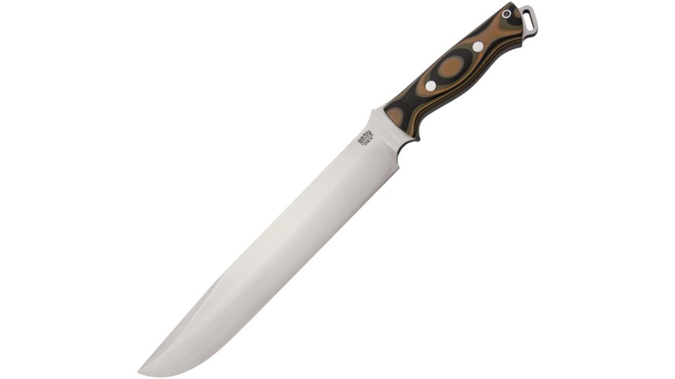 Bark River Bravo III Mil Spec Camo Fixed Blade Knife, 11.5in, CPM-3V Steel, Drop Point, Brushed, Camo, G10 Handle BA07321GMSC
