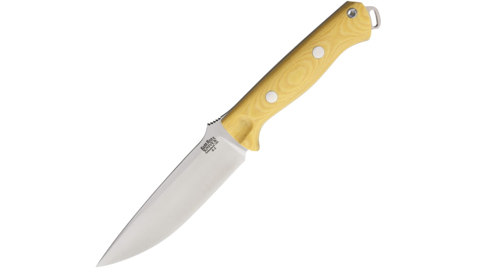 Bark River Bravo Vortex Fixed Blade Knife, 5.25in, A2 Tool Steel, Drop Point, Antique Ivory, Micarta Handle BA07117MAI
