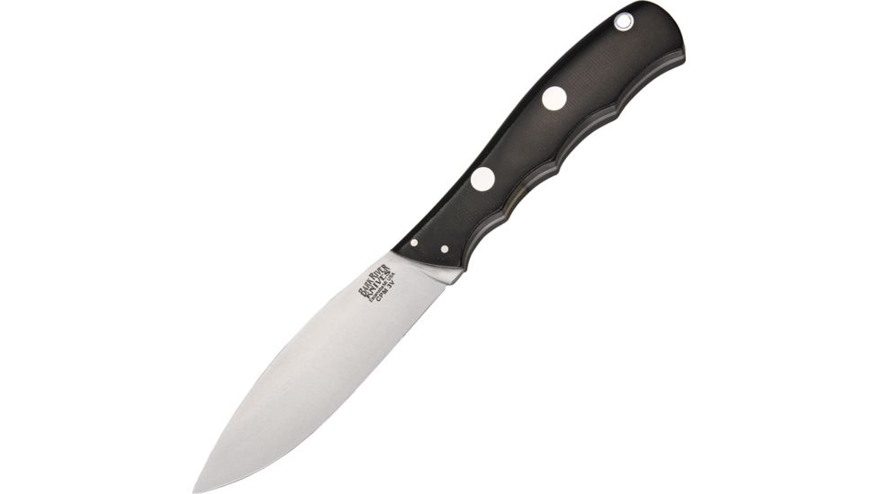 Bark River Canadian Special LT 3V Black Fixed Blade Knife, 4.25in, CPM-3V Steel, Black, Canvas Micarta Handle BA231MBC