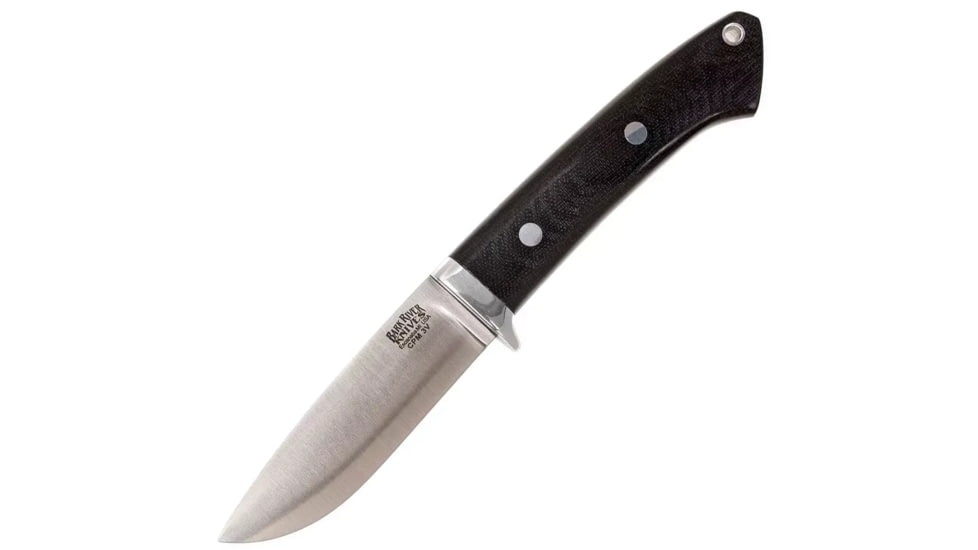 Bark River Classic Drop Point Hunter Blck Fixed Blade Knife, 02176MBC