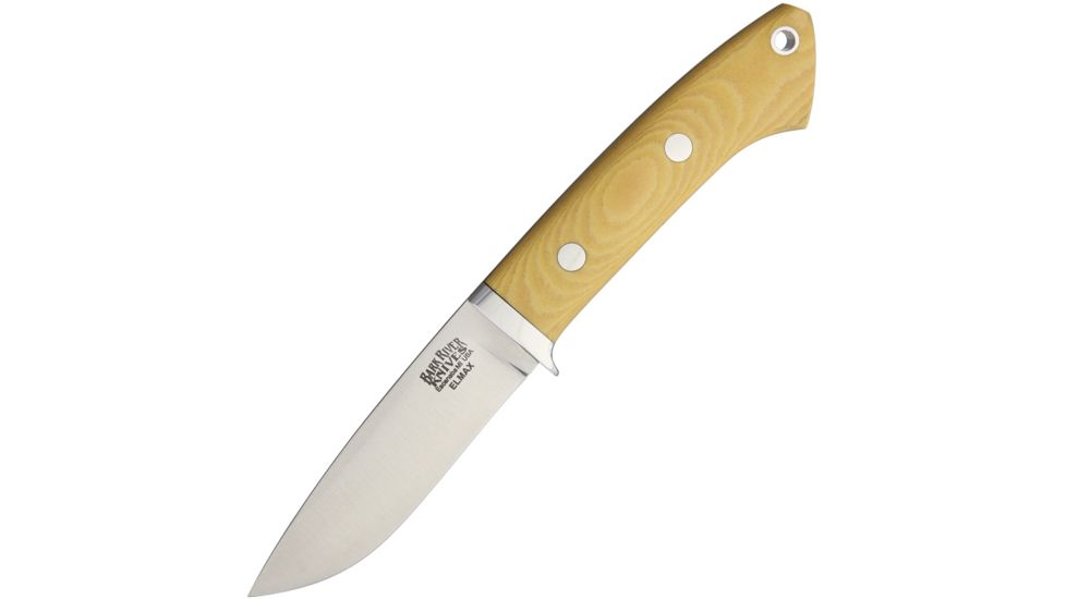 Bark River Featherweight Hunter Fixed Blade Knife, 3.125in, Antique Ivory, Micarta Handle BA02140MAI