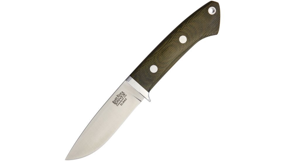 Bark River Featherweight Hunter Green Fixed Blade Knife, 3.125in, Green, Canvas Micarta Handle BA02140MGC