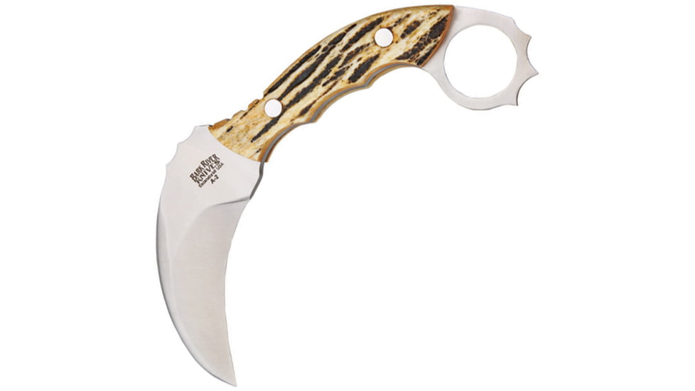 Bark River Ghost II Antique Stag Bone Knife BA12113BAS
