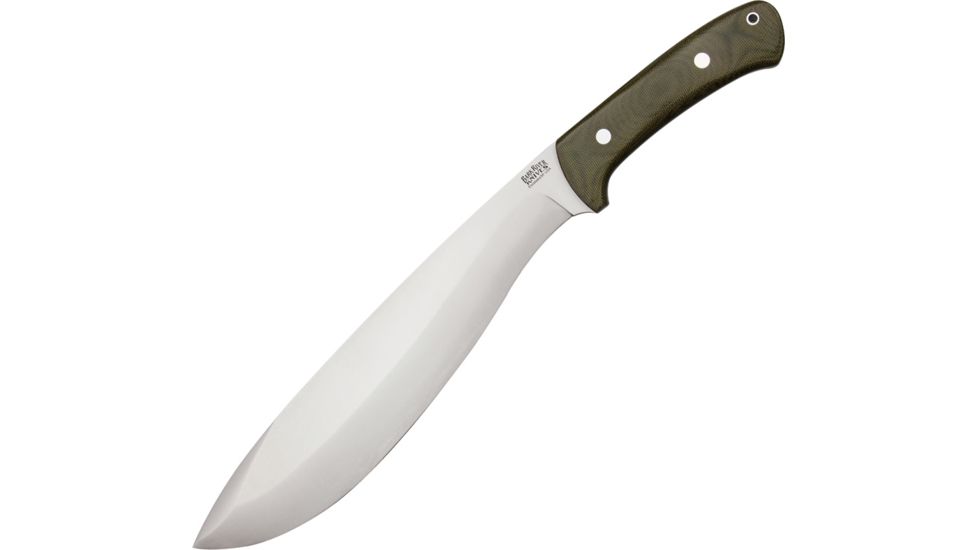 Bark River Grasso Bolo III, Steel Blade, Green Canvas Micarta Handle BA325MGC