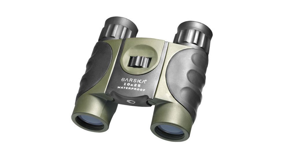 Barska Atlantic 10x25 Waterproof Compact Roof BaK-4 Prism Binoculars, Green A10135