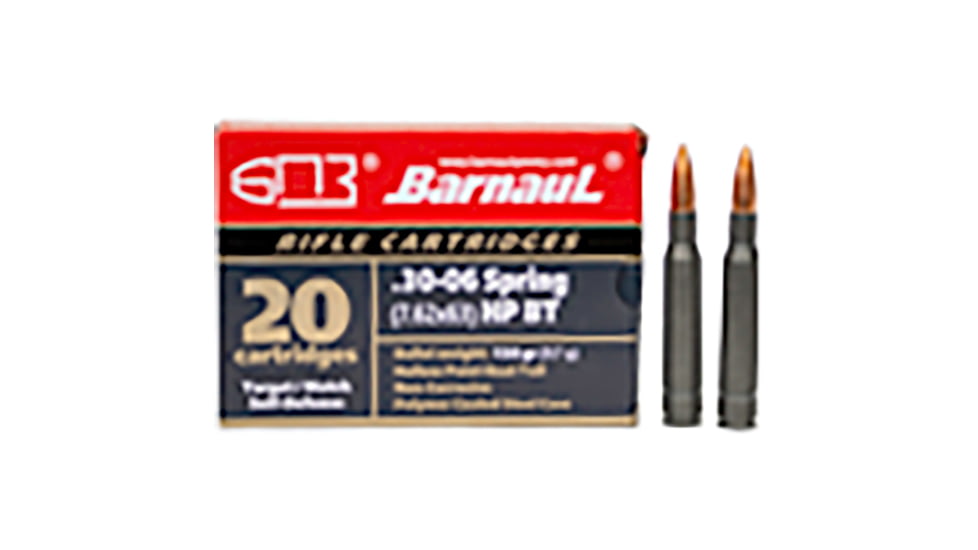Barnaul Ammo BRN3006SPRHPBT150 Rifle Ammo 30-06 Springfield 150 Gr Hollow Point
