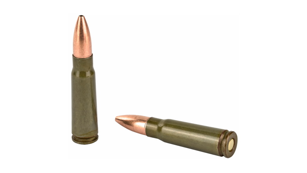 BarnauL 7.62x39mm 123 grain Hollow Point Steel Cased Centerfire Rifle Ammo, 20 Rounds, BRN762x39HP123