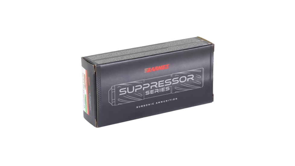 Barnes .300 AAC Blackout 205 Grain Suppressor Brass Rifle Ammo, 20 Rounds, SUP300BLK1