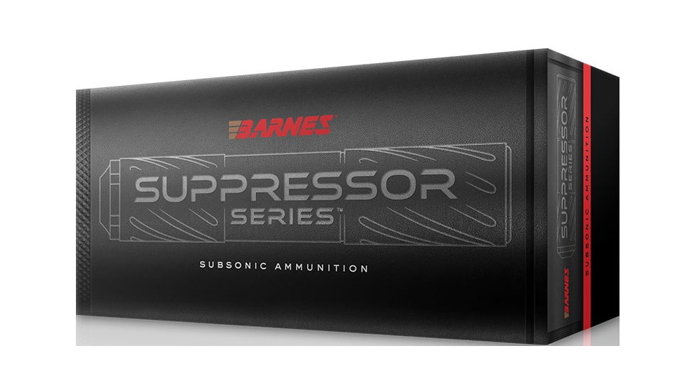 Barnes Supressor Series 9mm Luger 147 grain Jacketed Lead Pistol Ammunition,20 Rounds, 32530