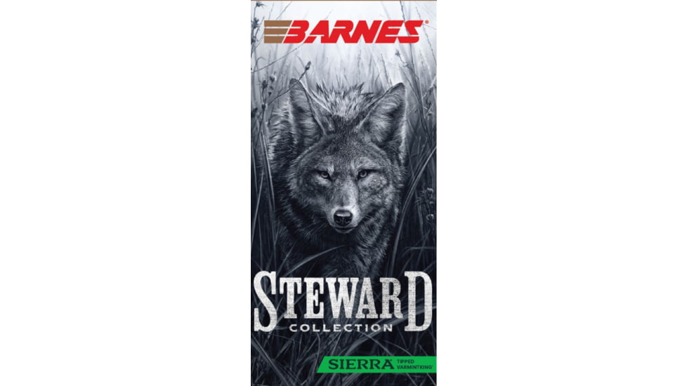 Barnes Steward .22 Creedmoor 69 Grain Tipped VarmintKing Brass Cased Rifle Ammunition, 20 Rounds, 32563