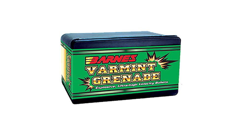 Barnes Varmint Grenade, 22 Caliber .224, 36 Grain, Flat Bottom Hollow Point Copper Tin Bullet 30189