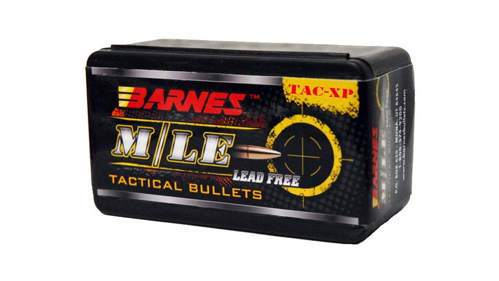 Barnes M/LE TAC-XP Handgun Bullet, 10mm/.40 S&amp;W, 125 Grain, Flat Base, 40 Bullets, 30500