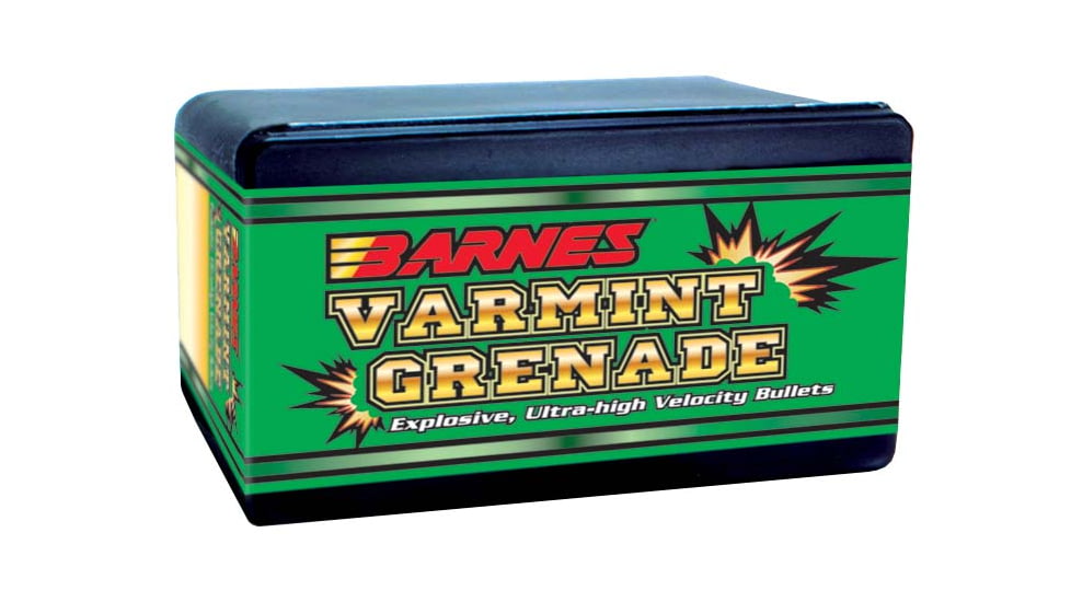 Barnes Varmint Grenade Rifle Bullets, .223 Caliber, 50 Grain, Flat Base, 100 Bullets, 30198