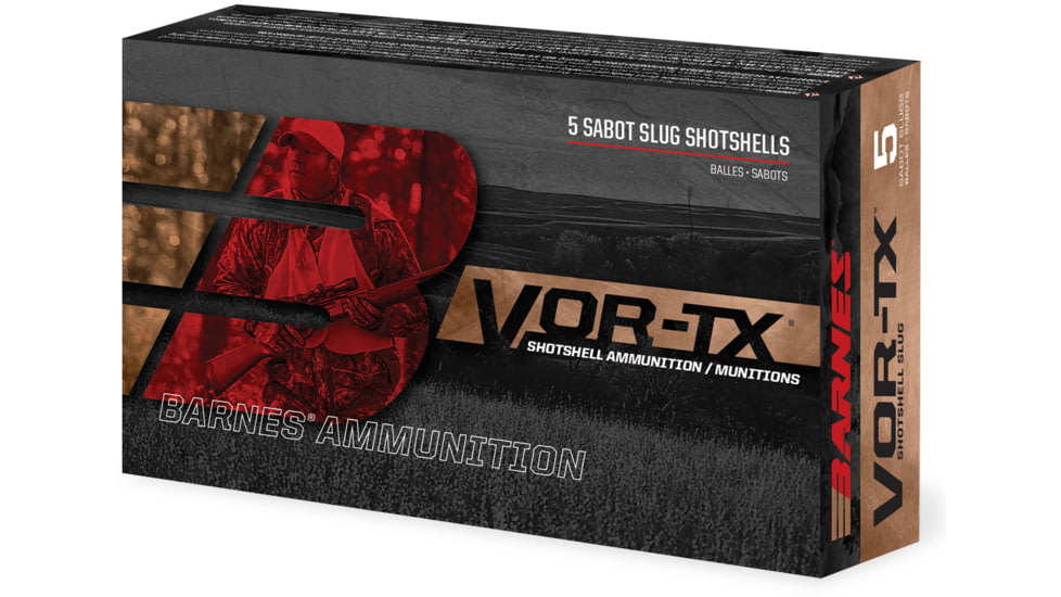Barnes Vor-Tx Shotgun Slugs, 12 Gauge, Expander Tipped Slug, 2.75 in Length, 438 grain, 5 Rounds, 20733