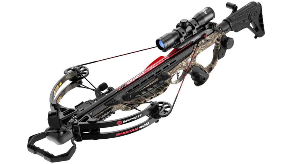 Barnett Crossbows Spartan 400 Crossbow Package, Black/Camo, BAR78214