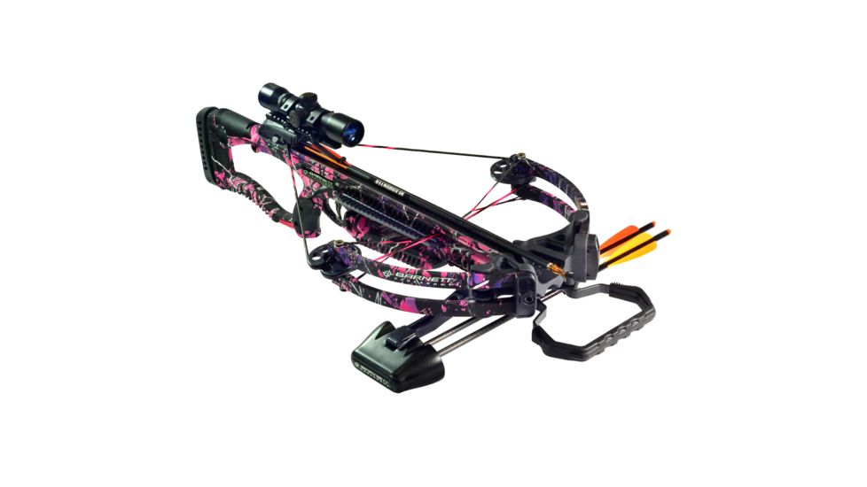 Barnett Crossbows LadyRaptor FX Crossbow, Pink Camouflage 4x32 Scope, 78629