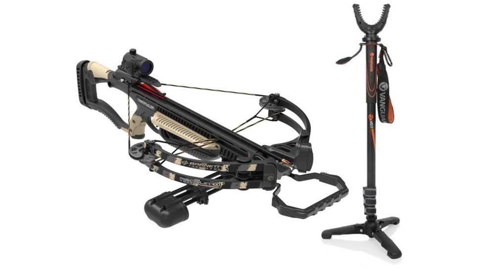 Barnett Crossbows Recruit 100 Crossbow, Pkg. Pink, 78649 W/ Vanguard Veo Shooting Stick