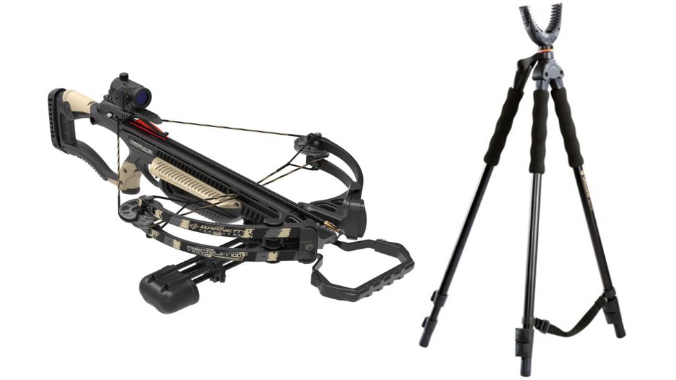 Barnett Crossbows Recruit 100 Crossbow, Pkg. Tan, 78653 W/ Vanguard Quest Tripod