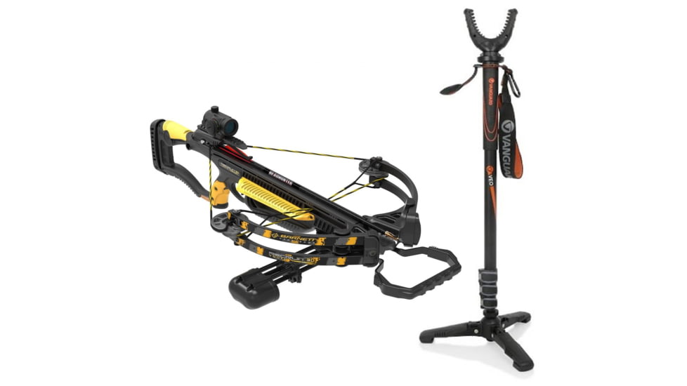 Barnett Crossbows Recruit 30 Crossbow, Red Dot Scope, 78651 W/ Vanguard Veo Shooting Stick