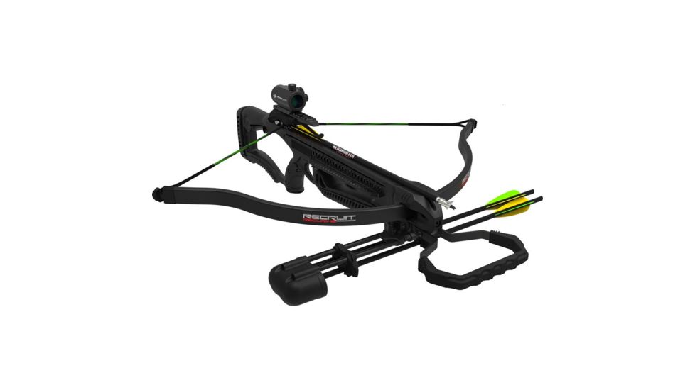 Barnett Crossbows Recruit Recurve, Crossbow Black Red Dot Scope 78615