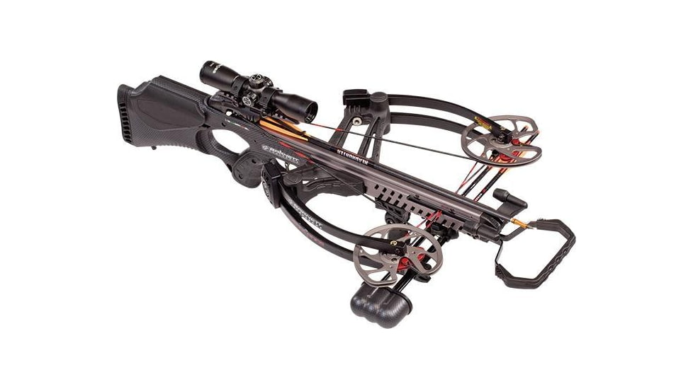 Barnett Crossbows Vengeance Reverse-Draw Crossbow with Premium Illuminated Scope - Carbon Black, 78201