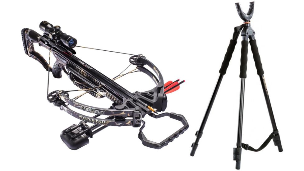 Barnett Crossbows Whitetail Hunter, Crossbow, 78038 W/ Vanguard Quest Tripod
