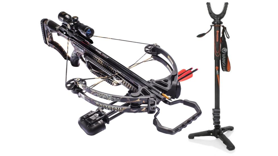 Barnett Crossbows Whitetail Hunter, Crossbow, 78038 W/ Vanguard Veo Shooting Stick