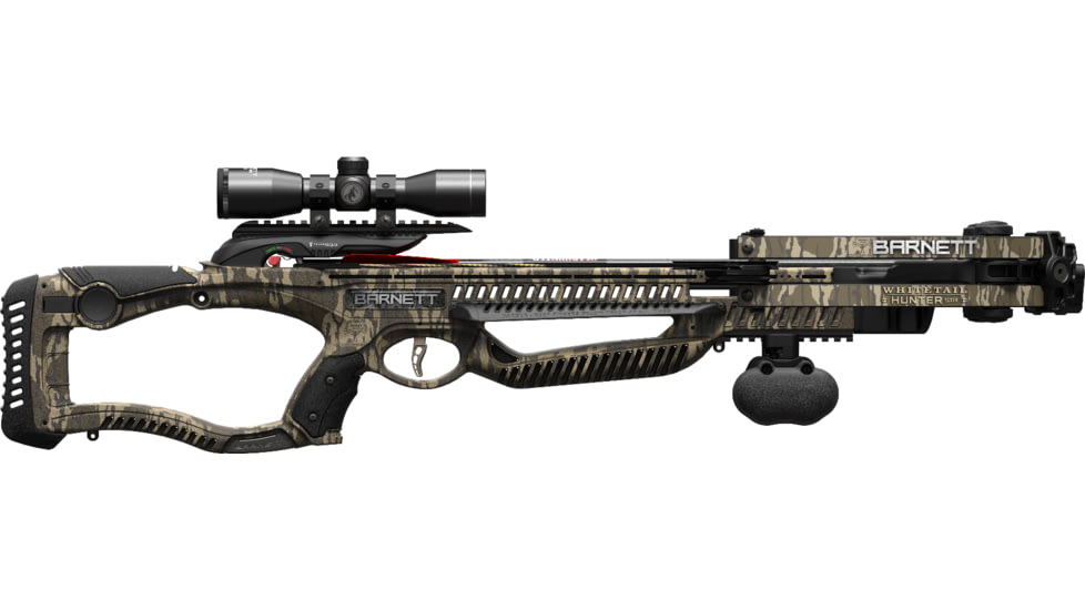 Barnett Crossbows Whitetail Hunter STR Crossbow with TriggerTech 2 Arrows &amp; 4x32 Scope - Mossy Oak Bottomland, BAR78263