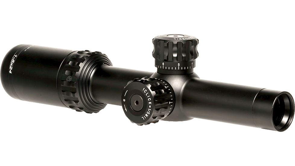 Barra Optics FT 1-5x24 Rifle Scope, 30mm Tube, Second Focal Plane, Duplex Reticle, MIL Adjustment, Black, FT1-5X24