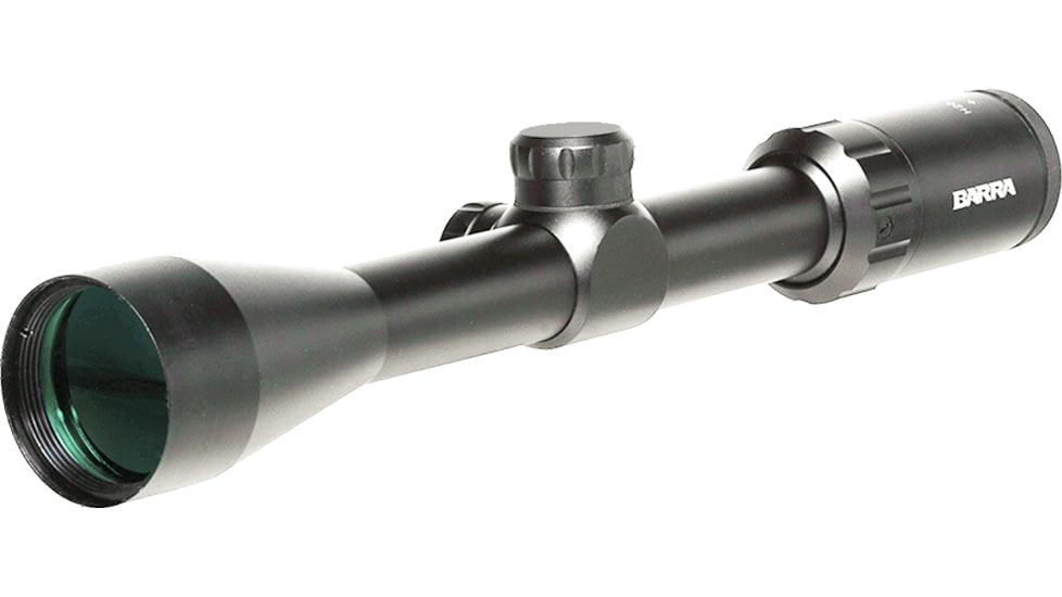 Barra Optics H20 3-9x40 Compact Capped Rifle Scope, 1in Tube, Second Focal Plane, BDC Reticle, MOA Adjustment, Black, H203-9X40cB1