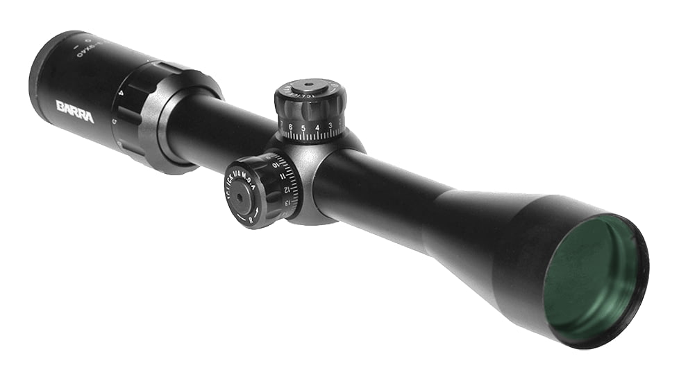 Barra Optics H20 3-9x40 Compact Zero Reset Rifle Scope, 1in Tube, Second Focal Plane, BDC Reticle, MOA Adjustment, Black, H203-9X40eB1
