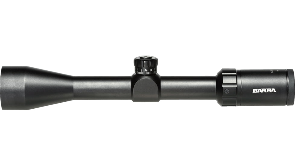 Barra Optics H20 3-9x40 Compact Zero Reset Rifle Scope, 1in Tube, Second Focal Plane, BDC Reticle, MOA Adjustment, Black, H203-9X40eB1