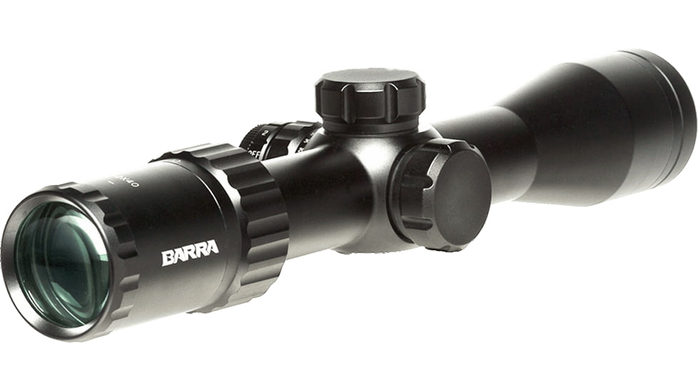 Barra Optics H30 4-12X40 Rifle Scope, 1in Tube, Second Focal Plane, BDC Reticle, MOA Adjustment, Black, H304-12X40B1