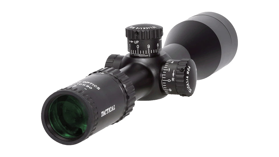 Barra Optics MP 2.5-10x50 Rifle Scope, 30mm Tube, Second Focal Plane, Mildot Duplex Reticle, MOA Adjustment, Black, MP2.5-10X50S