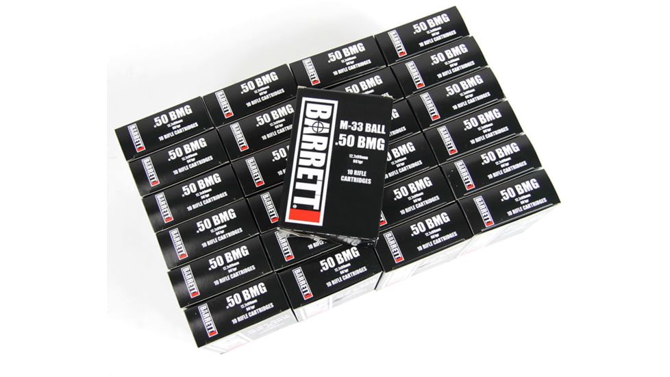 Barrett .50 BMG 661 Grain Brass Cased Centerfire Rifle Ammo, 10 Rounds, 14671