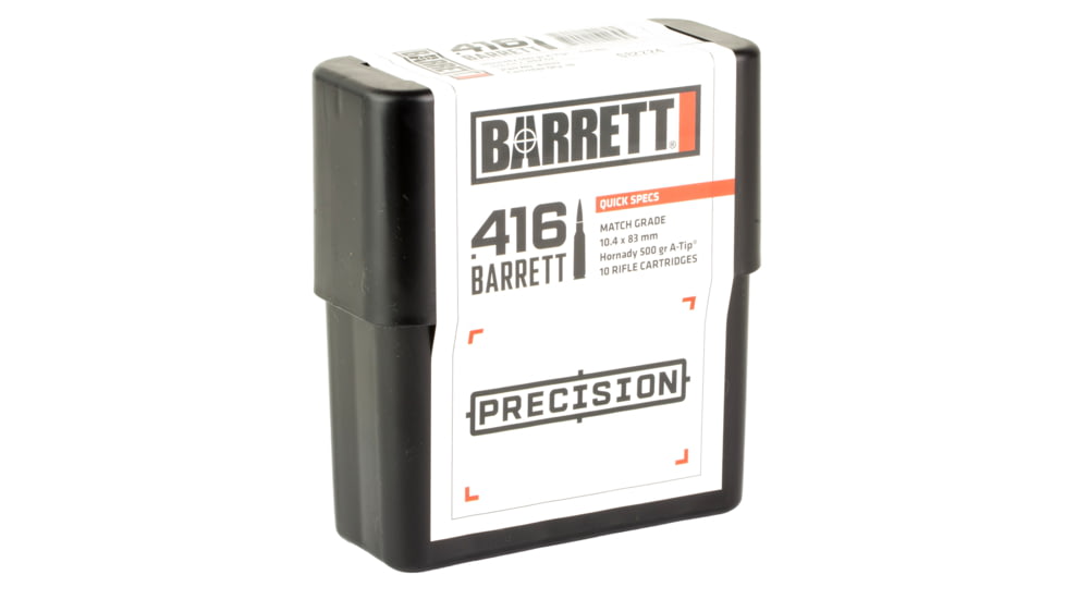 Barrett .416 Barrett 500 Grain AeroTip Rifle Ammo, 10 Rounds, 41633