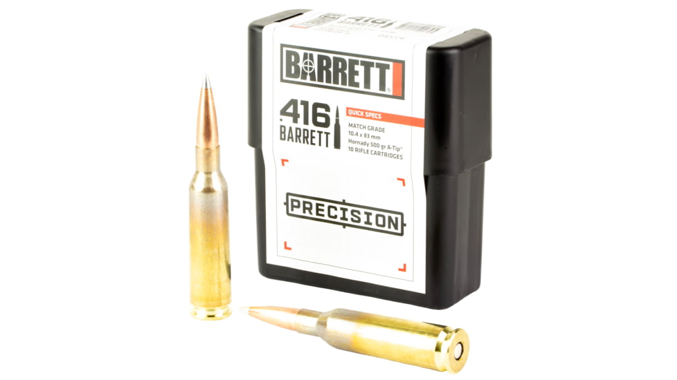Barrett .416 Barrett 500 Grain AeroTip Rifle Ammo, 10 Rounds, 41633