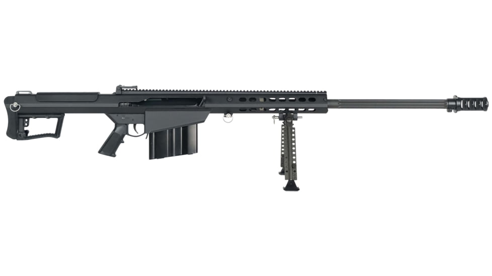 Barrett M107A1 Semi-Auto Rifle, 50 BMG, 29in Fluted Barrel, 1-15, Steel Black Stock, Black, 10RD, 18059-FRRMPG