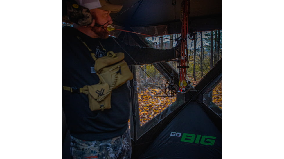 Barronett Blinds Big Mike Heavy-Duty, Portable Hunting Blind, Tall Hub Blind, 600 Denier Fabric, Shoot While Standing, Crater Harvest, 80in x 75in x 75in, BMHD300CH, Crater Harvest, 80in x 75in x 75in, BMHD300CH